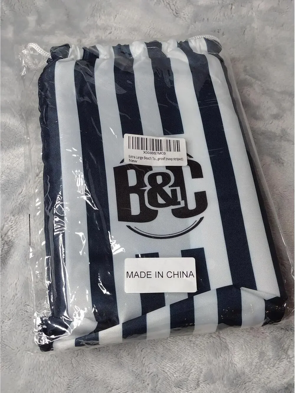 NWT Bang & Carsen Navy/White/Beach Towel Size XL